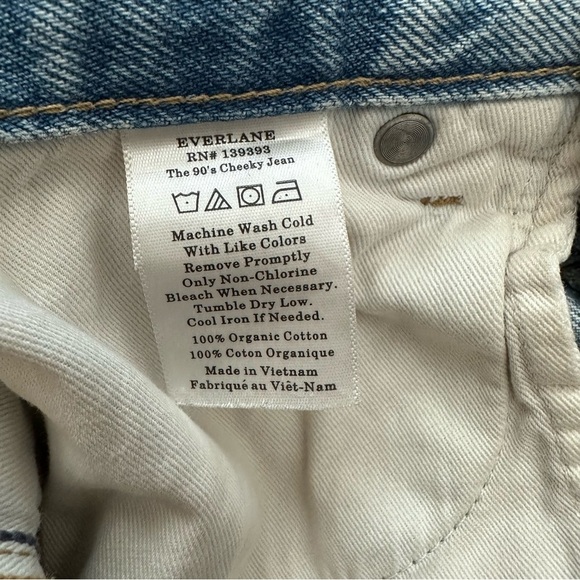 Everlane The 90s Cheeky Jean Organic Cotton Light Wash Womens 24 Regular - Picture 12 of 14